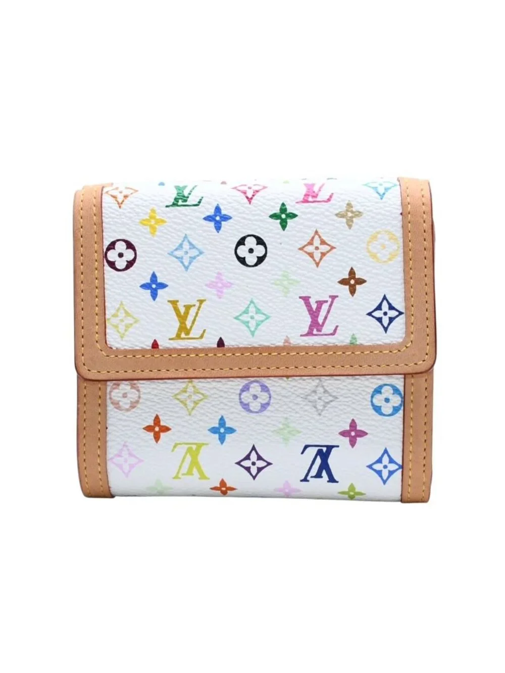 Louis Vuitton Wallet Porte Monnaie Billets Cartes Credit Monogram Multicolor